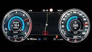 New VW Passat B8 2015 20 BiTDI  acceleration 0210 kmh digital dashboard [upl. by Westhead824]