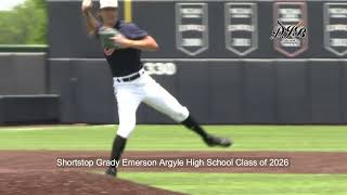 Shortstop Grady Emerson Argyle High School Class of 2026 [upl. by Einniw]