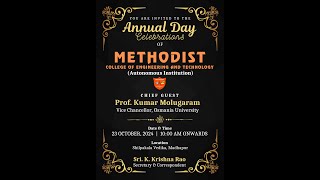 Methodist College of Eng amp Technology ll Annual Day Celebrations ll LIVE [upl. by Matazzoni653]