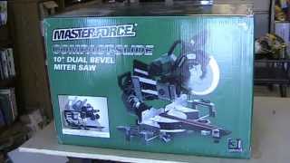 Masterforce CompactSlide 10quot Dual Bevel Miter Saw [upl. by Llekcir]