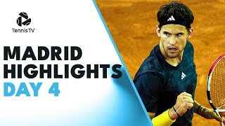 Tsitsipas vs Thiem Thriller Medvedev Fritz amp Tiafoe Feature  Madrid 2023 Highlights Day 4 [upl. by Tilford]