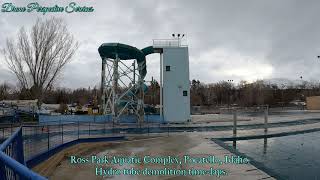 Hydrotube demolition time laps Ross Park Aquatic Complex Pocatello Idaho [upl. by Enner]