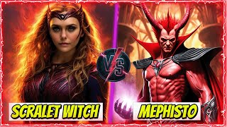 Scarlet Witch vs Mephisto Who will Win  Epic Battle Marvel Showdown [upl. by Carn]