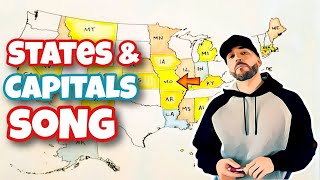 States amp Capitals Song 🎵  Memorizing the 50 US States and Capitals  Geography FUNdamental RAPS [upl. by Annekam]