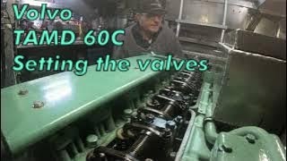 Volvo Penta TAMD 60C Checking and setting the valve [upl. by Prussian]