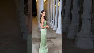 Kaia Gerber stuns in custom Gucci attend at LACMA Art Film Gala 2024 [upl. by Llarret]