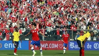 Chile 1  3 Colombia  Clasificatorias Brasil 2014 [upl. by Nerrad]