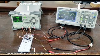 Astable Multivibrator using 555 timer IC [upl. by Ellehcen]