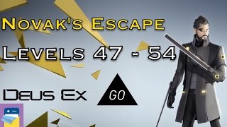 Deus Ex GO Chapter 7 Novaks Escape Levels 47 48 49 50 51 52 53 54 Gold Walkthrough SQUARE ENIX [upl. by Derfniw]