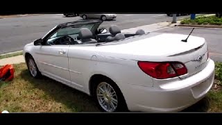 SOLD 2008 Chrysler Sebring Touring Convertible Walkaround Start up Tour and Overview [upl. by Izmar]