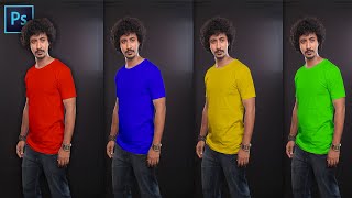 How to change Tshirt colors in Adobe Photoshop  Master Tutorial [upl. by Bruell]