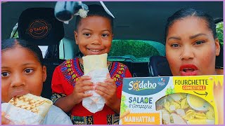 OTACOS SALAD MUKBANG┃chitchat en voiture [upl. by Halac]