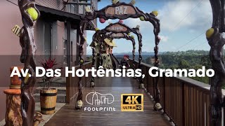 4K 2020 Av Das Hortênsias Gramado Brazil 4K 60 FPS Walking Tour Citybreak Travel Log [upl. by Asillam]