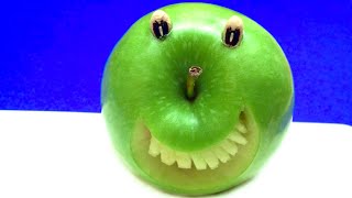 How to Make a Smiling Apple  Fun Food Art Party Idea Cutting Tricks [upl. by Ettenaej]