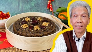 🧧 Dads Chinese New Year Cake Nian Gao with Red Bean 紅豆年糕 [upl. by Epillihp]