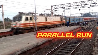 Highspeed 🔥 Parallel Run amp Overtake By 03047 Viswabharati Fast Passenger At Belur to Bally [upl. by Ama]