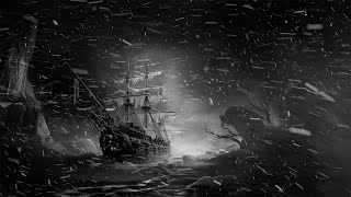 Ghostly Ship Caught in a Blizzard Eerie Winter Storm Visuals [upl. by Ylrak924]