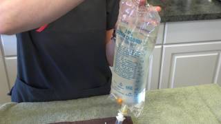 How to Assemble Subcutaneous Fluid Bag and Needle [upl. by Aleik187]