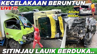 PARAH 😭 Sitinjau Lauik Makan Korban Kecelakaan Beruntun Mobil Sampai Remuk Ditabrak Truk Rem Blong [upl. by Iover260]