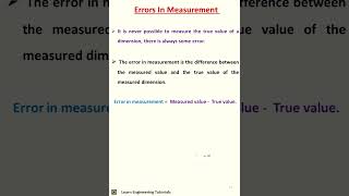 Errors In Measurement II Metrology14 [upl. by Crelin601]