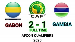 Gabon vs Gambia  2  1  Afcon Qualifiers highlights 2020 [upl. by Pellikka869]