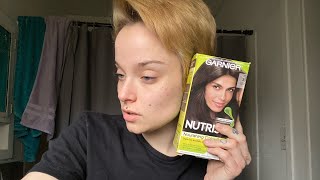 Dying My Hair Gold Blonde to Dark Brown at Home [upl. by Wehttam346]