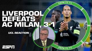 ‘TOTALLY DOMINATING’ ⚽ Steve Nicol reacts to Liverpool’s UCL win vs AC Milan  ESPN FC [upl. by Gibbeon]