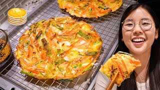 CRISPY Korean Vegetable Pancake 🥞 The TRENDING way to eat your veggies [upl. by Papst]