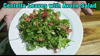 Centella Leaves with Axone Salad Homemade recipe [upl. by Tews163]