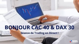 Bonjour CAC40 et DAX30  Séance de Trading en Direct avec Admiral Markets le 1010 [upl. by Attaynik]