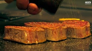 Rare Wagyu Beef  Teppanyaki in Kyoto Japan [upl. by Aranat142]