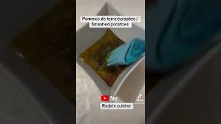 POMMES DE TERRE ÉCRASÉES AU FOUR  SMASHED POTATOES 🥔 food cooking shorts [upl. by Niarda]