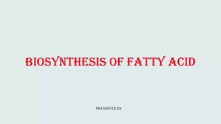 Biosynthesis of fatty acid or De nova synthesis of palmitic acid or palmitate [upl. by Bodrogi]