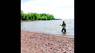 quotIn the beginningquot reading poetry in Lake Superior for Road Trip Laomerica [upl. by Jerrold203]