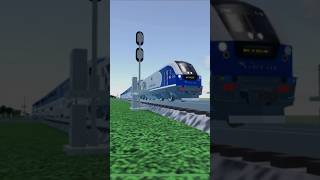 Amtrak Surfliner with SC44 Charger 2113 leading 573 in the Ro Scale Sandbox game roblox amtrak [upl. by Stewart]