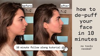 how to depuff your face in 10 minutes with my viral face massage [upl. by Lottie]