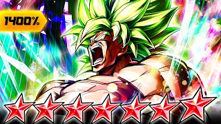 Dragon Ball Legends ZENKAI 7 1400 14 STAR LF FULL POWER BROLY IS AN UNSTOPPABLE FORCE [upl. by Griffin]