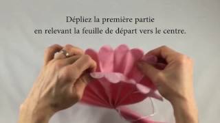 tuto dépliage  montage dun pompon papier de soie [upl. by Osanna45]