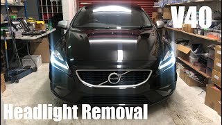 Volvo V40 Headlight Removal 20122019  How To Remove The Headlights DIY [upl. by Franklyn871]