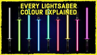 The Meaning Of Every Lightsaber Color Fully Explained Canon  Legends [upl. by Bysshe]