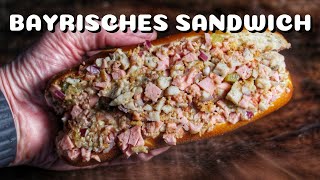 CHOPPED BAVARIAN SANDWICH  der komplette Geschmack BAYERNS mit einem BISS  BBQVideo  0815BBQ [upl. by Jemina]