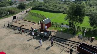 This is an aerial view of Halesworth to Southwold Narrow Gauge Railways Open Day at Blythburgh [upl. by Tsew966]