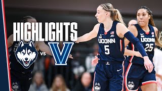 HIGHLIGHTS  10 UConn Womens Basketball at Villanova [upl. by Kornher978]