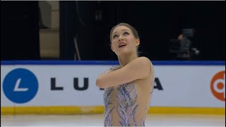 Jenni Saarinen CS Finlandia Trophy 2021 SP Kiss and cry is cut [upl. by Ainadi]