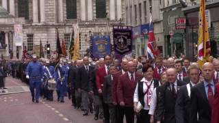 Battle Of Passchendaele 100th Anniversary Parade 2017 Belfast [upl. by Hjerpe]