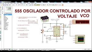 555 OSCILADOR CONTROLADO POR VOLTAJE VCO [upl. by Roseanna]