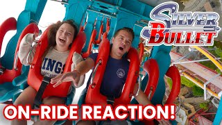 Riding the Iconic Silver Bullet at Knotts Berry Farm Awesome Inverted Coaster POV [upl. by Blessington]