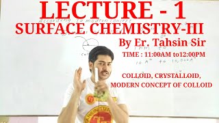 TAHSIN TUTORIAL BHAGALPURSURFACE CHEMISTRYIII LECTURE 1 COLLOID COLLOIDAL STATE CRYSTALLOID [upl. by Dorcia]