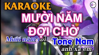 Mười Năm Đợi Chờ  KARAOKE  Vici Karaoke [upl. by Noffihc]