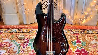 JS Bach quotSicilianoquot on Fender FRETLESS Precision electric bass [upl. by Feodor735]